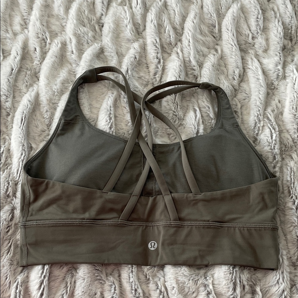 lululemon athletica Olive Green Crisscross Sports Bra